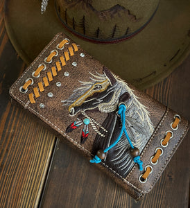 Embroidered Horse Wallet